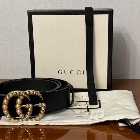 GUCCI leather GG embossed belt (size 90) main image 4